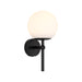 Buy Wall Sconce Australia Eterna 1 Light Wall Light Black & Opal Matt - ETERNA WB1-BKOP