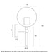 Buy Wall Sconce Australia Eterna 1 Light Wall Light Black & Opal Matt - ETERNA WB1-BKOP