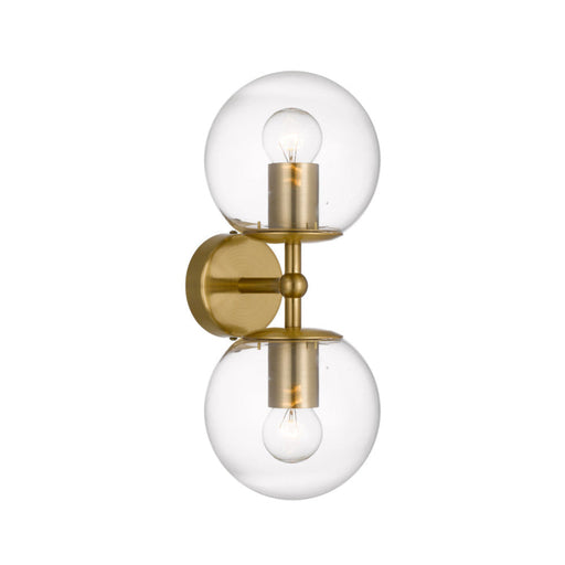 Buy Wall Sconce Australia Eterna 2 Light Wall Light Antique Gold & Clear - ETERNA WB2-AGCL