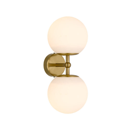 Buy Wall Sconce Australia Eterna 2 Light Wall Light Antique Gold & Opal Matt - ETERNA WB2-AGOP