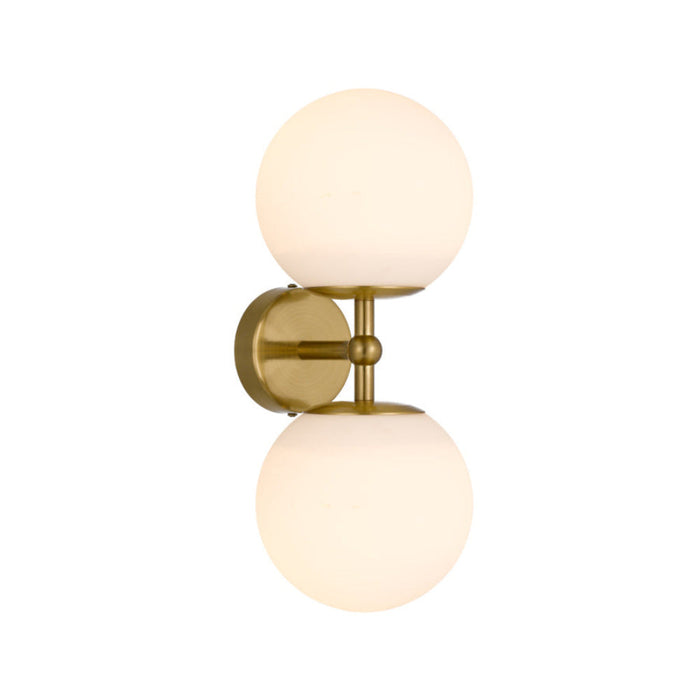 Buy Wall Sconce Australia Eterna 2 Light Wall Light Antique Gold & Opal Matt - ETERNA WB2-AGOP