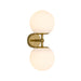 Buy Wall Sconce Australia Eterna 2 Light Wall Light Antique Gold & Opal Matt - ETERNA WB2-AGOP