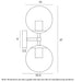 Buy Wall Sconce Australia Eterna 2 Light Wall Light Antique Gold & Clear - ETERNA WB2-AGCL