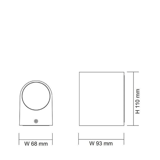 Buy Exterior Wall Lights Australia ETON Exterior Wall Light 4W Black Aluminium 3CCT - SE7133TC/BK