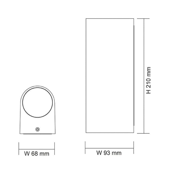Buy Up / Down Wall Lights Australia ETON Up / Down Wall Light 8W Black 3CCT - SE7134TC/BK