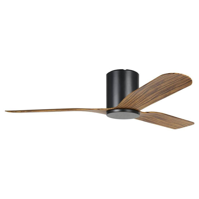 Buy DC Ceiling Fans Australia ILUKA Hugger DC Ceiling Fan 52" Black & Wood - 20538215