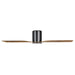 Buy DC Ceiling Fans Australia ILUKA Hugger DC Ceiling Fan 52" Black & Wood - 20538215
