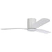 Buy DC Ceiling Fans With Light Australia ILUKA Hugger DC Ceiling Fan 60" Matt White With LED - 20538501