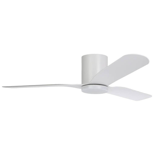 Buy DC Ceiling Fans With Light Australia ILUKA Hugger DC Ceiling Fan 52" Matt White With LED - 20538301