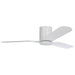 Buy DC Ceiling Fans With Light Australia ILUKA Hugger DC Ceiling Fan 52" Matt White With LED - 20538301
