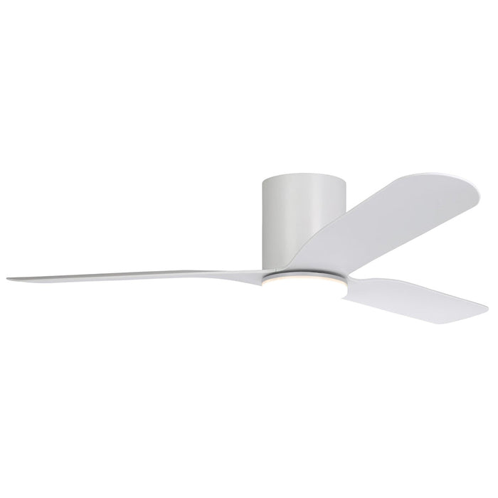 Buy DC Ceiling Fans With Light Australia ILUKA Hugger DC Ceiling Fan 52" Matt White With LED - 20538301