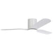 Buy DC Ceiling Fans With Light Australia ILUKA Hugger DC Ceiling Fan 52" Matt White With LED - 20538301