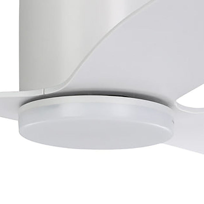 Buy DC Ceiling Fans With Light Australia ILUKA Hugger DC Ceiling Fan 60" Matt White With LED - 20538501