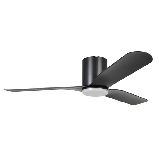 Buy DC Ceiling Fans With Light Australia ILUKA Hugger DC Ceiling Fan 52" Matt Black With LED - 20538302