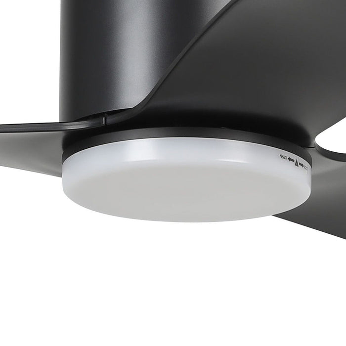 Buy DC Ceiling Fans With Light Australia ILUKA Hugger DC Ceiling Fan 52" Matt Black With LED - 20538302