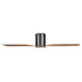 Buy DC Ceiling Fans With Light Australia ILUKA Hugger DC Ceiling Fan 60" Black & Wood With LED - 20538515