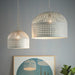 Buy Pendant Lights Australia Esch 1 Light Woven Iron Strips Large Pendant White - ZAF10108WH