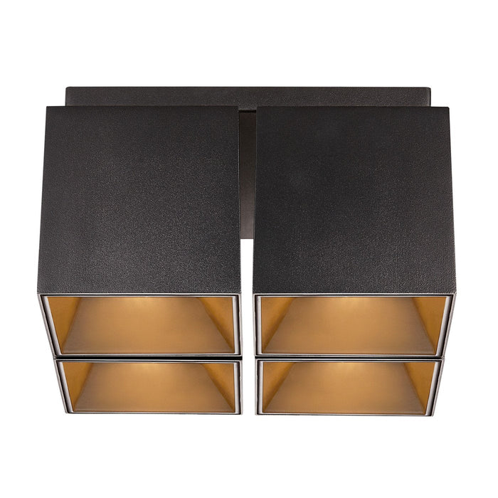 Ethan 4 Light Spot Surface Downlight Light Matt Black - 2110430103