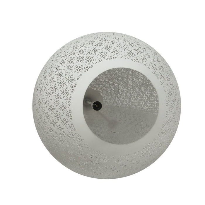 Buy Pendant Lights Australia Europa Large 1 Light Perforated Teardrop Pendant White - ZAF11099