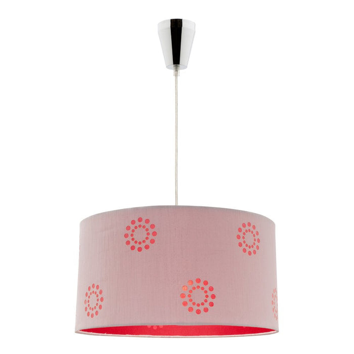 Buy Pendant Lights Australia Fabian 1 Light DIY Pendant Light Silver/Red - FAB1PSLRE