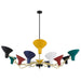Buy Pendant Lights Australia Farbon 12 Lights Pendant Mult Colour/ Brass Matt Metal - FARBON PE12-MU