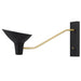 Buy Bedside Reading Lights Australia Farbon Long Wall Lights Black Metal - FARBON WBL-BK
