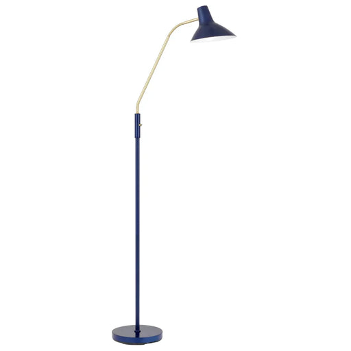 Buy Floor Lamps Australia Farbon 1 Light Floor Lamp Blue/ Brass Matt Metal - FARBON FL-BL