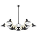 Buy Pendant Lights Australia Farbon 12 Lights Pendant Black/Brass Matt Metal - FARBON PE12-BK