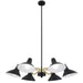 Buy Pendant Lights Australia Farbon 6 Lights Pendant Black/Brass Matt Metal - FARBON PE6-BK