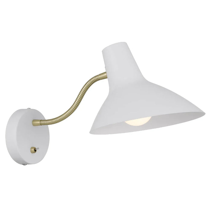 Buy Bedside Reading Lights Australia Farbon Wall Light White Metal Brass Matt Rocket Switch - FARBON WBS-WH