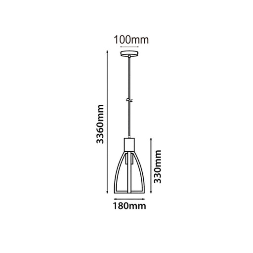 Buy Pendant Lights Australia Faro 1 Light Pendant Black - FARO1