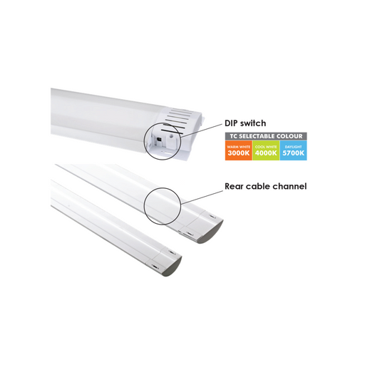 Buy LED Batten Lights Australia Blade LED Batten Light 50W White Aluminium 3CCT - SL9709/150TC