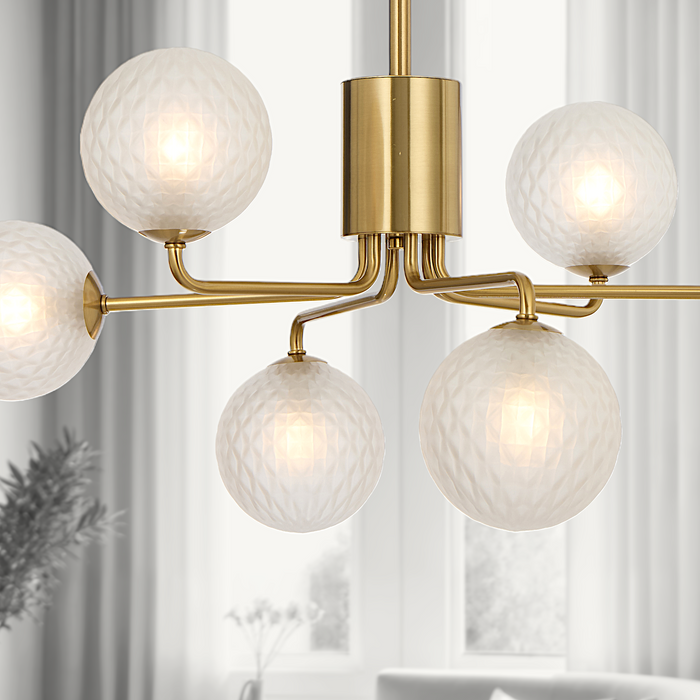 Felton 6 Light Pendant Antique Gold & Frost - FELTON PE06-AGFRT