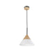 Buy Pendant Lights Australia Finn 1 Light Pendant Blonde Wood With Opal Glass Small Cone - FINN2