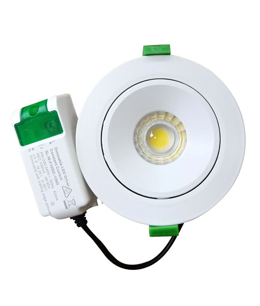 Buy Recessed Downlights Australia FIREFLY LED Gimbal Dimmable Tri-CCT Recessed Downlight White 8W - FIREFLY01A
