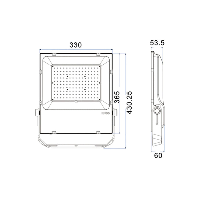 Buy Floodlights Australia LED Flood Light Black 150W 5000K IP65 - FLOOD22