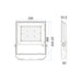 Buy Floodlights Australia LED Flood Light Black 150W 5000K IP65 - FLOOD22