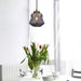 Buy Pendant Lights Australia Interior Dimpled Smoked Angled Bell Glass Shape 1 Light Pendant - FOSSETTE1