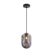 Buy Pendant Lights Australia Interior Dimpled Smoked Oblong Glass Shape 1 Light Pendant - FOSSETTE4