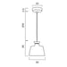 Buy Pendant Lights Australia Fredi 1 Light Pendant 300mm Nickel & Grey - FREDI PE30-GY