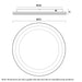 Buy LED Oyster Lights Australia FULCRUM LED Oyster Light W800mm Grey 3000K - FULCRUM OY80-GY