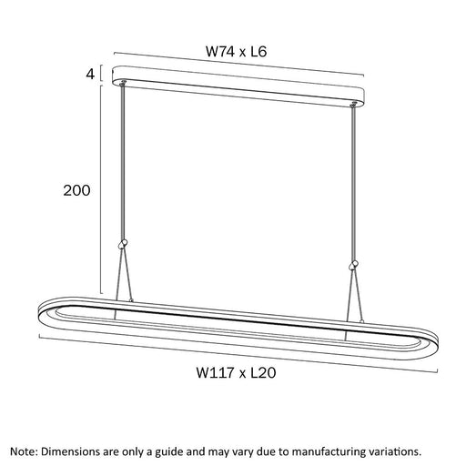 Buy LED Pendants Australia FULCRUM Rectangle LED Pendant Grey 3000K - FULCRUM PER-GY