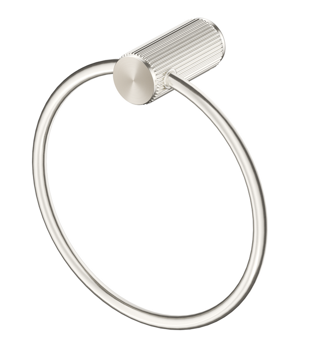 Mica Fluted Towel Ring Brushed Nickel - 1104-P-NR-BN