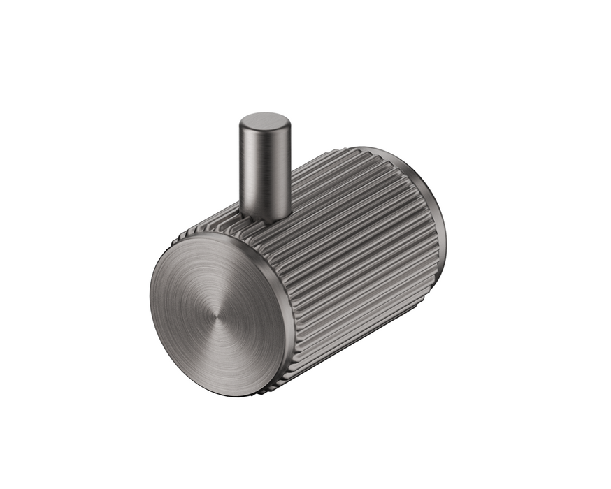 Mica Fluted Robe Hook Gun Metal - 1153-S-P-NR-GM