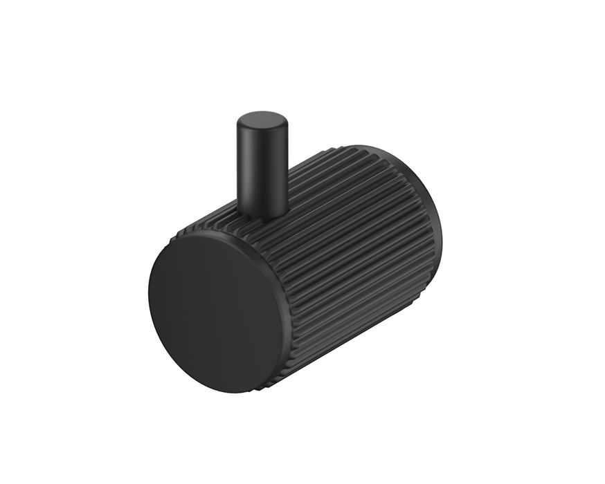 Mica Fluted Robe Hook Black - 1153-S-P-NR-BLK