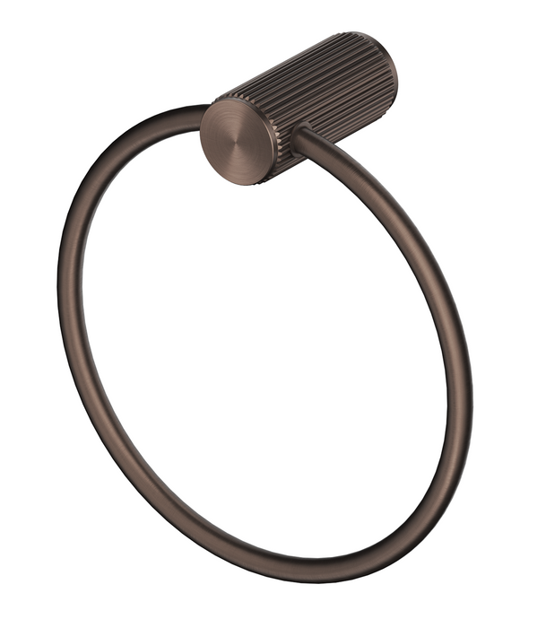Mica Fluted Towel Ring Dusk Bronze - 1104-P-NR-DB