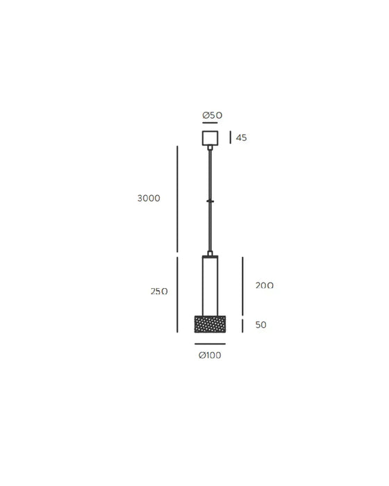Focus LED Pendant Light 5W 3000k Matte Black & Alabaster - ARO.C1279/NEG-ALA