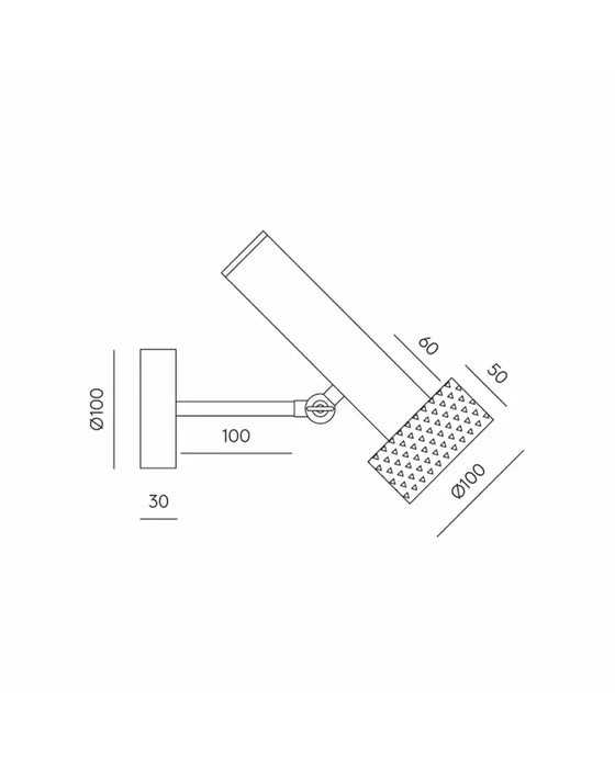 Focus LED Wall Light 5W 3000k Aged Gold - ARO.A1279/NEG-ORO