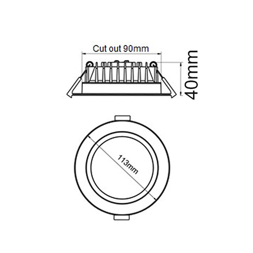 Buy Recessed LED Downlights Australia Galtri Recessed LED Downlight 10W Frosted PC / Plastic 3CCT - GALTRI01A