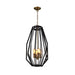 Buy Pendant Lights Australia Gamba 4 Light Oiled Bronze Narrow Cage Pendant - GAMBA2